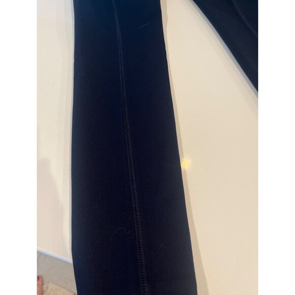 Womens Navy Blue Slim Fit Trousers With Back Zipper Closure - Picture 8 of 10